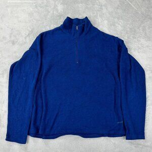 Vintage Patagonia Capilene Blue Fleece 1/4 Zip Pullover Men's Size Large 43482